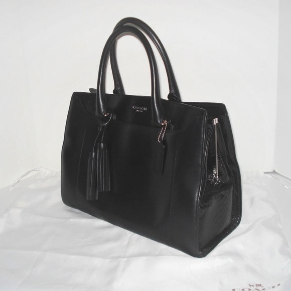 Coach Pinnacle Leather Leighton Frame Carry All 🤩 STUNNING 🤩 SOPHISTICATED 💖 - Picture 5 of 12